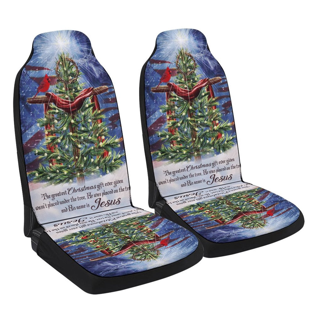 Jesus Christ The Greatest Gift Christmas Cars Seat Cover, Christmas Car Seat Covers, Car Decor Gift