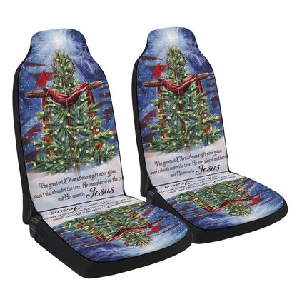 Jesus Christ The Greatest Gift Christmas Cars Seat Cover, Christmas Car Seat Covers, Car Decor Gift