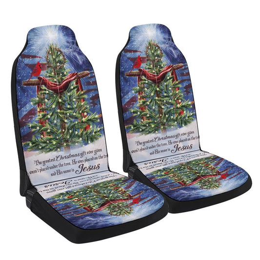 Jesus Christ The Greatest Gift Christmas Cars Seat Cover, Christmas Car Seat Covers, Car Decor Gift