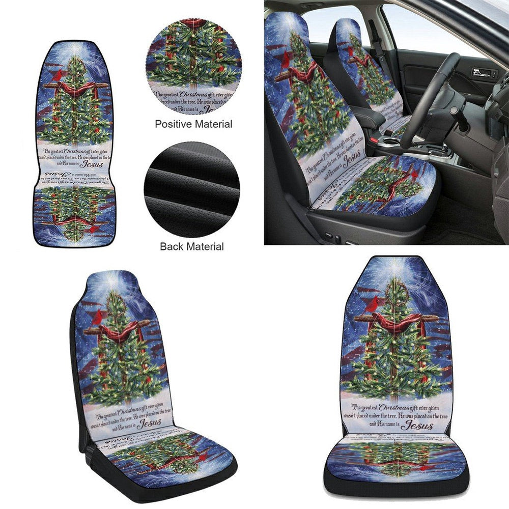 Jesus Christ The Greatest Gift Christmas Cars Seat Cover, Christmas Car Seat Covers, Car Decor Gift