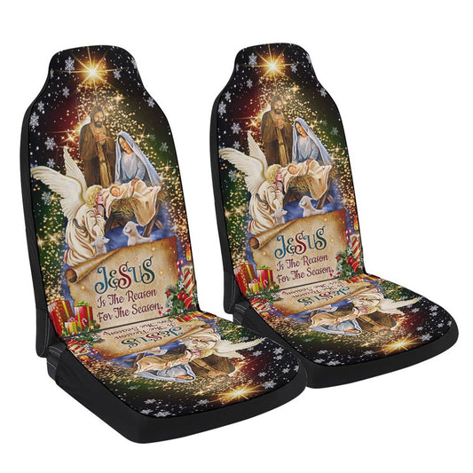 Jesus Christmas Cars Seat Cover, Christmas Car Seat Covers, Car Decor Gift