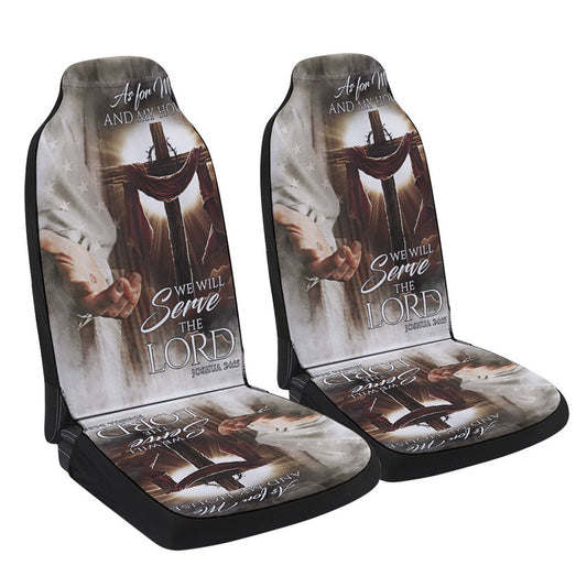 Jesus Christmas For Me And My House Cars Seat Cover, Christmas Car Seat Covers, Car Decor Gift