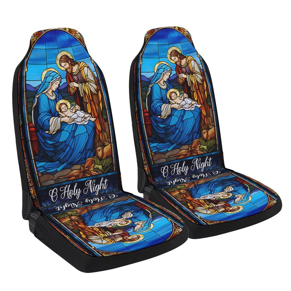 Jesus Christmas Oh Holy Night Nativity Scene Cars Seat Cover, Christmas Car Seat Covers, Car Decor Gift