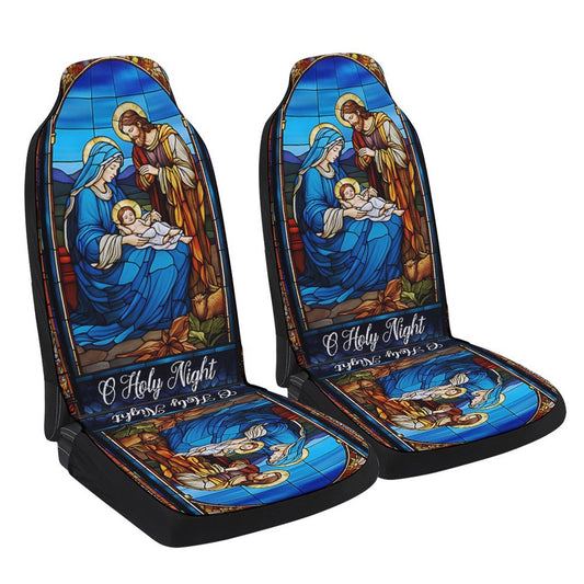 Jesus Christmas Oh Holy Night Nativity Scene Cars Seat Cover, Christmas Car Seat Covers, Car Decor Gift