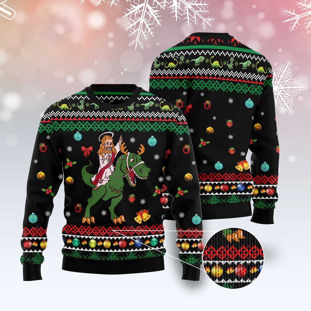 Jesus Christmas Ugly Christmas Sweater, Funny Xmas Sweater, Sweater Xmas