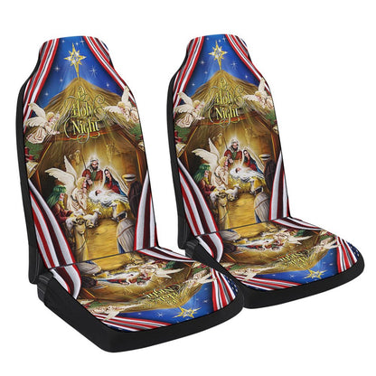 Jesus Family O holy night Jesus Christmas Cars Seat Cover, Christmas Car Seat Covers, Car Decor Gift