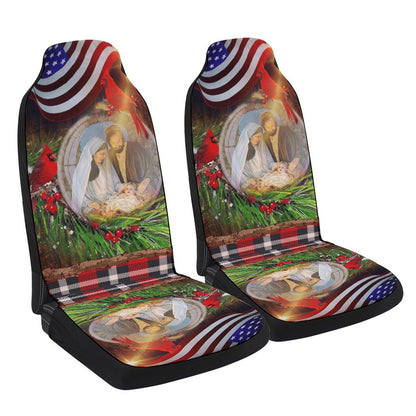 Jesus Is Born Christmas Cars Seat Cover, Christmas Car Seat Covers, Car Decor Gift