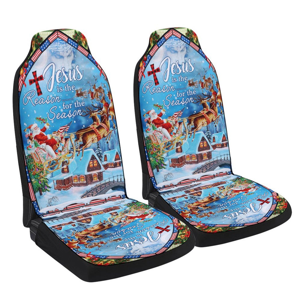Jesus Is The Reason For The Christmas Season Cars Seat Cover, Christmas Car Seat Covers, Car Decor Gift