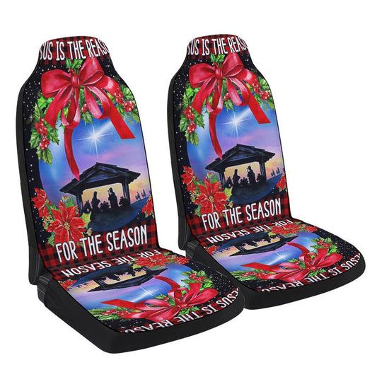 Jesus Is The Reason For The Season Christmas Cars Seat Cover, Christmas Car Seat Covers, Car Decor Gift
