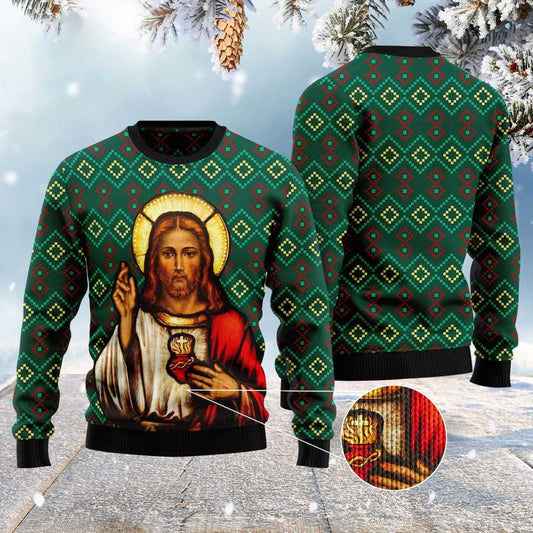 Jesus Ugly Christmas Sweater, Funny Xmas Sweater, Sweater Xmas
