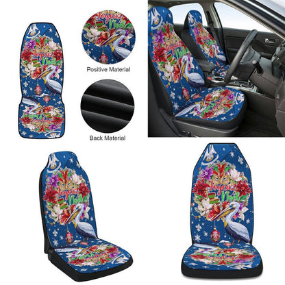 Joyeux Noel Merry Christmas In Louisiana Cars Seat Cover, Christmas Car Seat Covers, Car Decor Gift