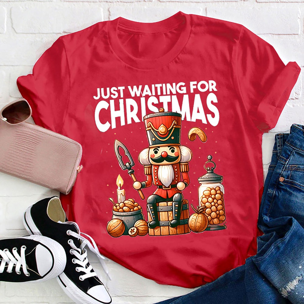 Just Witing For The Christmas T Shirt, Merry T Shirt, Unisex Christmas Shirts