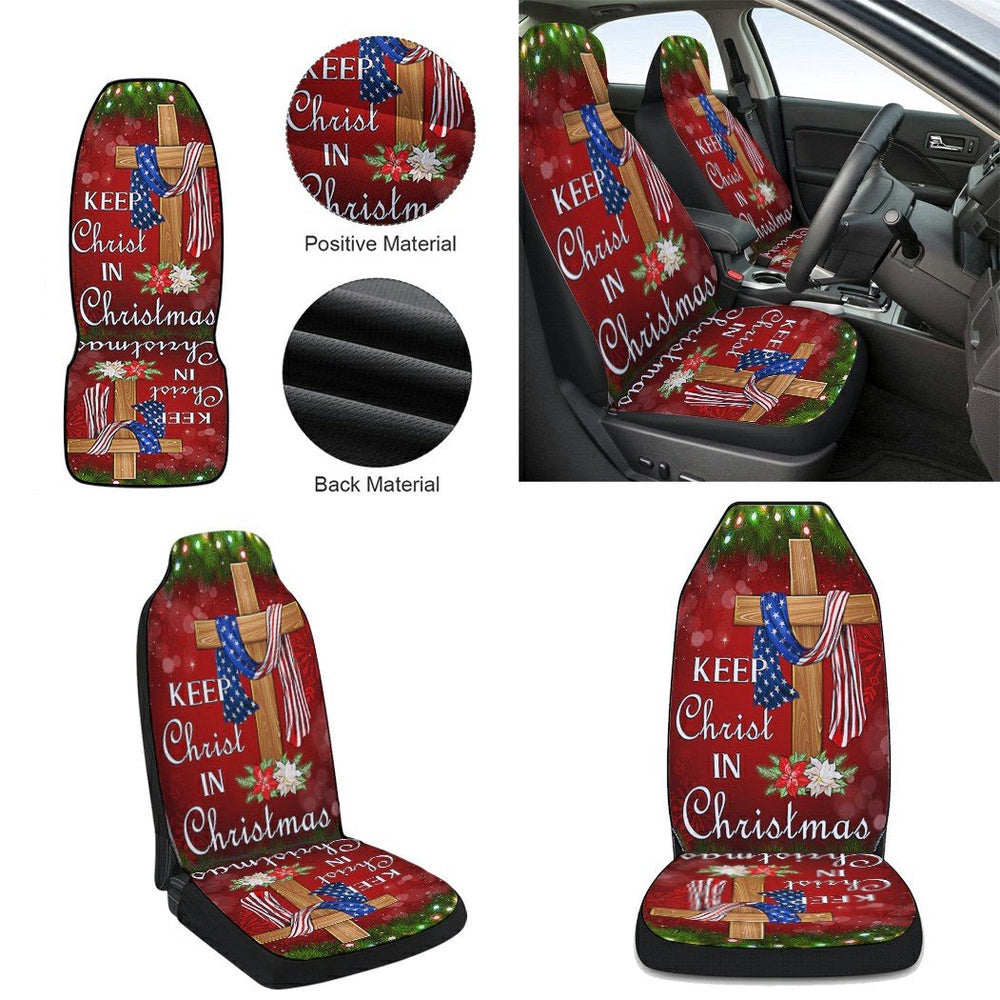 Keep ChristIn Christmas Cars Seat Cover, Christmas Car Seat Covers, Car Decor Gift