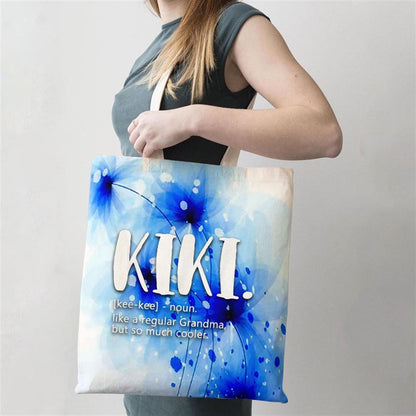 Kikis For Women Mothers Day Idea For Grandma Kiki Tote Bag, Women Tote Bag, Canvas Tote Bag, Printed Tote Bag