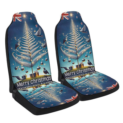 Kiwi Birds Silver Fern Christmas In New Zealand Cars Seat Cover, Christmas Car Seat Covers, Car Decor Gift