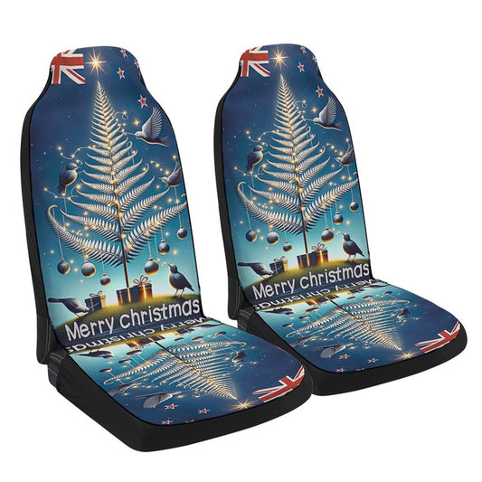 Kiwi Birds Silver Fern Christmas In New Zealand Cars Seat Cover, Christmas Car Seat Covers, Car Decor Gift