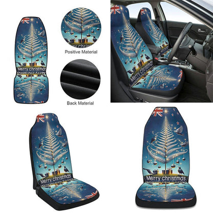 Kiwi Birds Silver Fern Christmas In New Zealand Cars Seat Cover, Christmas Car Seat Covers, Car Decor Gift
