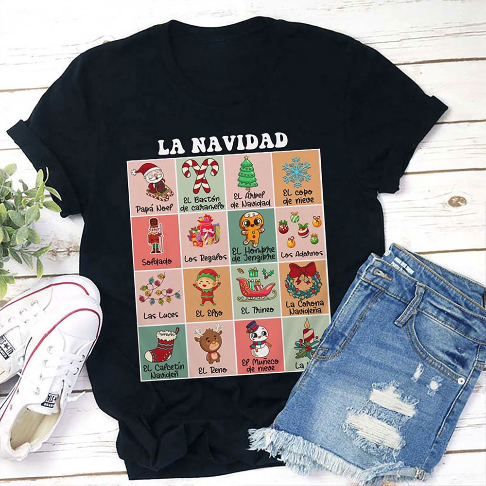 La Navidad Spanish T Shirt, Merry T Shirt, Unisex Christmas Shirts