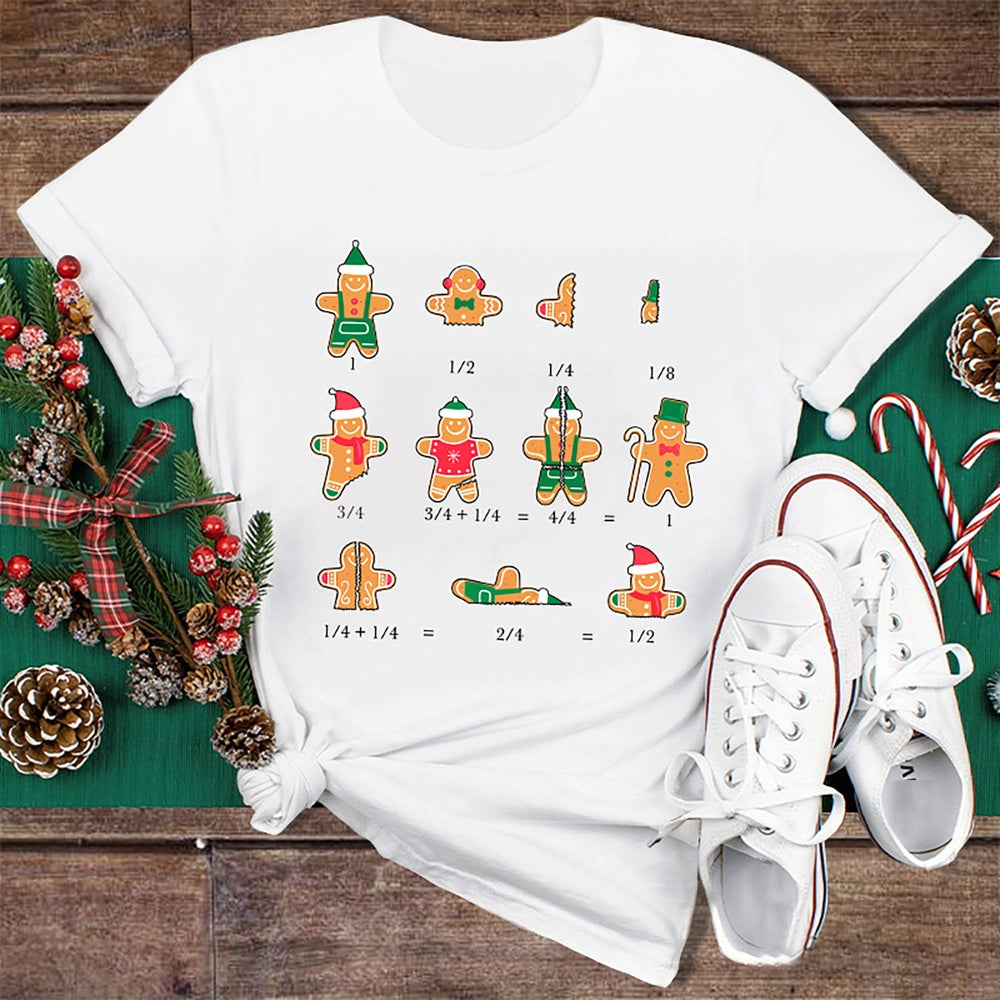 Learn Math With The Gingerbread Man T Shirt, Merry T Shirt, Unisex Christmas Shirts