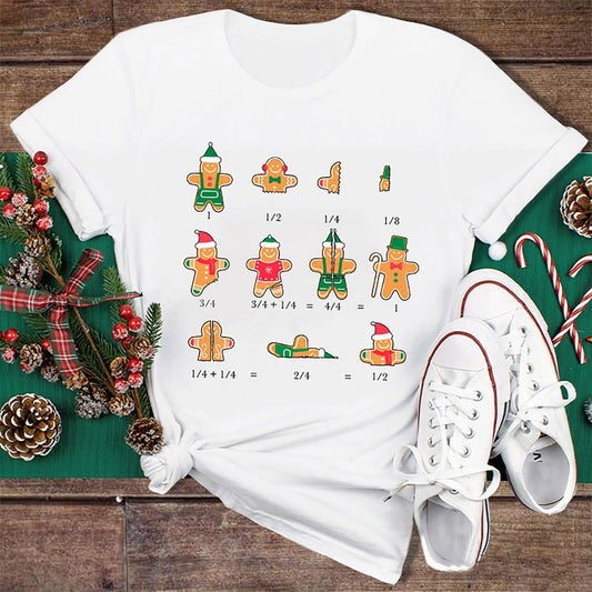 Learn Math With The Gingerbread Man T Shirt, Merry T Shirt, Unisex Christmas Shirts