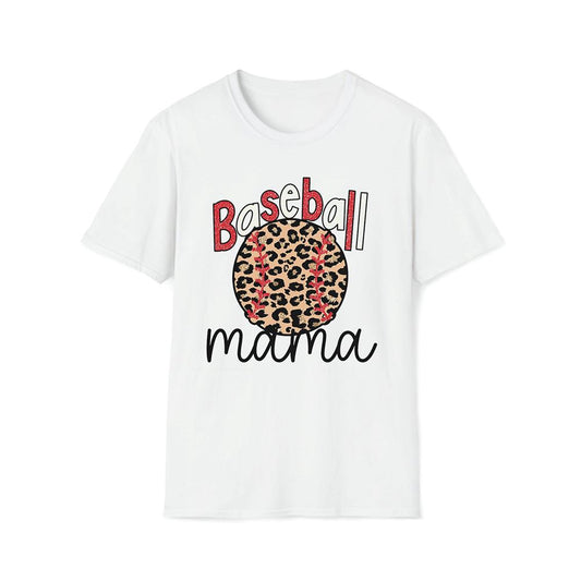 Leopard Baseball Mama Design Premium T Shirt, Mother's Day Premium T Shirt, Mom Shirt