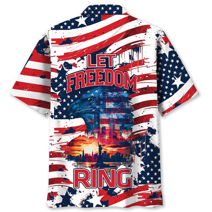 Let Freedom Ring America Hawaiian Shirt, Funny Hawaiian Shirt, Usa Hawaiian Shirt, Vintage Hawaiian Shirts