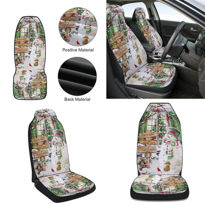 Let It Snow Christmas Cars Seat Cover, Christmas Car Seat Covers, Car Decor Gift