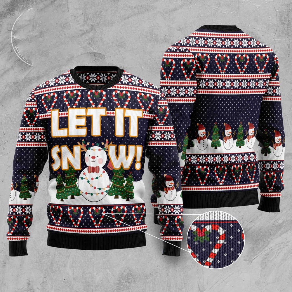 Let It Snow Ugly Christmas Sweater, Funny Xmas Sweater, Sweater Xmas