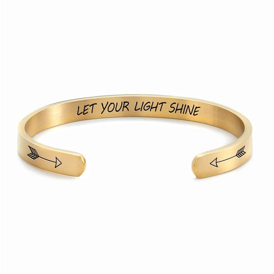Let Your Light Shine Personalized Cuff Bracelet, Christian Bracelet For Women, Bible Verse Bracelet, Christian Jewelry