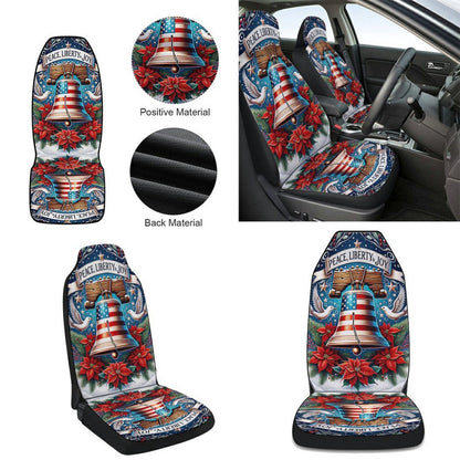 Liberty Bell Christmas Cars Seat Cover, Christmas Car Seat Covers, Car Decor Gift
