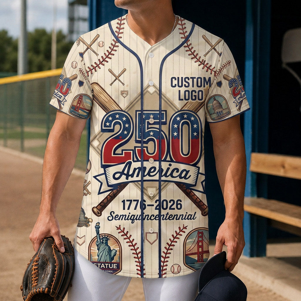 Custom 250th Anniversary America Baseball Jersey 1776-2026