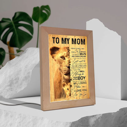 Lion Son To My Mom I Love You Frame Lamp Mother'S Day Gift, Mother's Day Night Light, Best Mom Ever, Gift For Mom