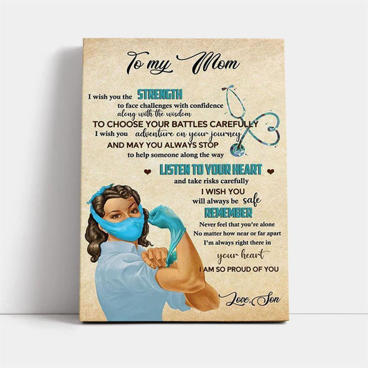 Listen To Your Heart Canvas, Mother's Day Canvas Art, Gift For Mom, Birthday Gift, Mother's Day Wall Art