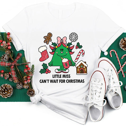 Little Miss Can't Wait For Christmas T Shirt, Merry T Shirt, Unisex Christmas Shirts