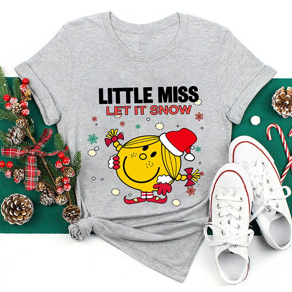 Little Miss Let It Snow T Shirt, Merry T Shirt, Unisex Christmas Shirts