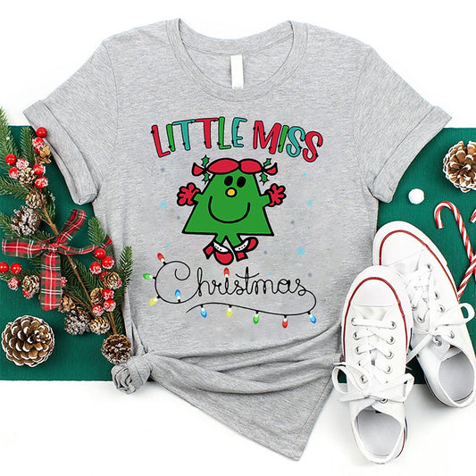 Little Miss Loves Christmas T Shirt, Merry T Shirt, Unisex Christmas Shirts
