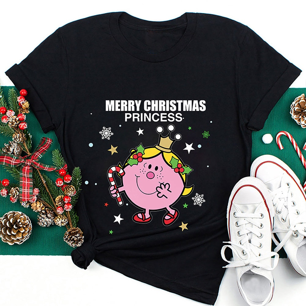 Little Miss Merry Christmas Princess T Shirt, Merry T Shirt, Unisex Christmas Shirts