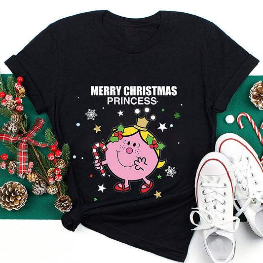 Little Miss Merry Christmas Princess T Shirt, Merry T Shirt, Unisex Christmas Shirts