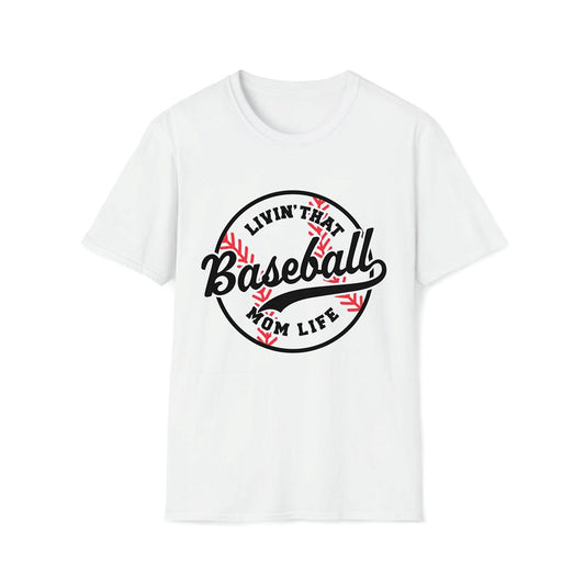 Livin' That Baseball Mom Life Premium T Shirt, Mother's Day Premium T Shirt, Mom Shirt