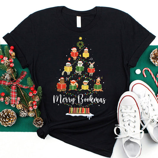 Look Everyone Is Reading Merry Bookmas T Shirt, Merry T Shirt, Unisex Christmas Shirts