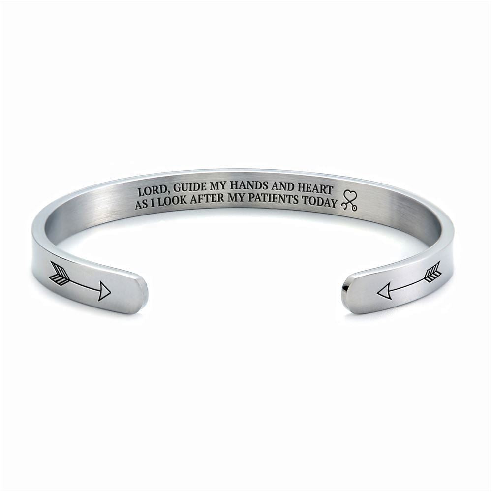 Lord Guide My HAnds And Heart Personalized Cuff Bracelet, Christian Bracelet For Women, Bible Verse Bracelet, Christian Jewelry