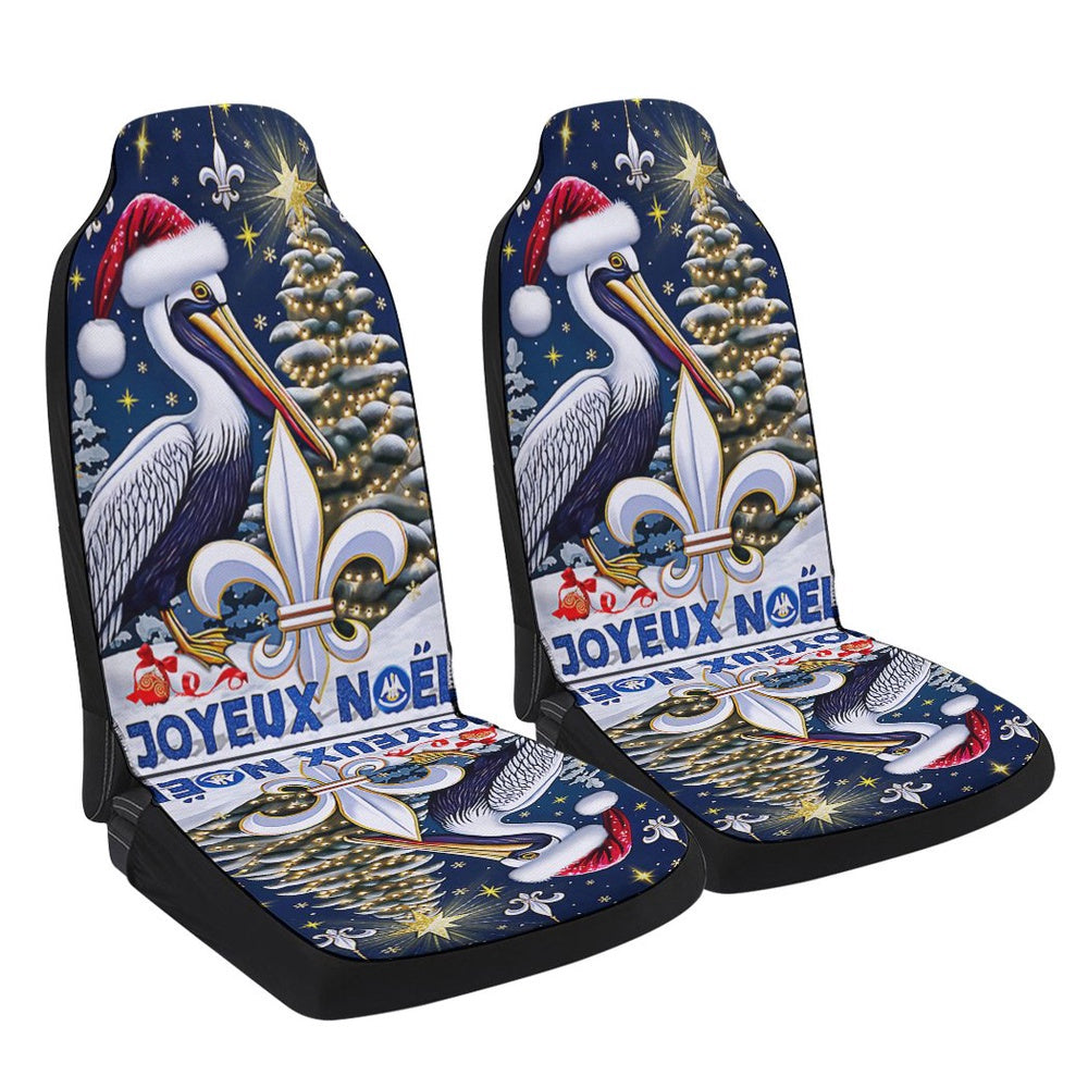 Louisiana Christmas Cajun Christmas Joyeux Noel Cars Seat Cover, Christmas Car Seat Covers, Car Decor Gift