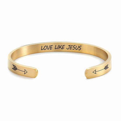 Love Like Jesus Personalized Cuff Bracelet, Christian Bracelet For Women, Bible Verse Bracelet, Christian Jewelry