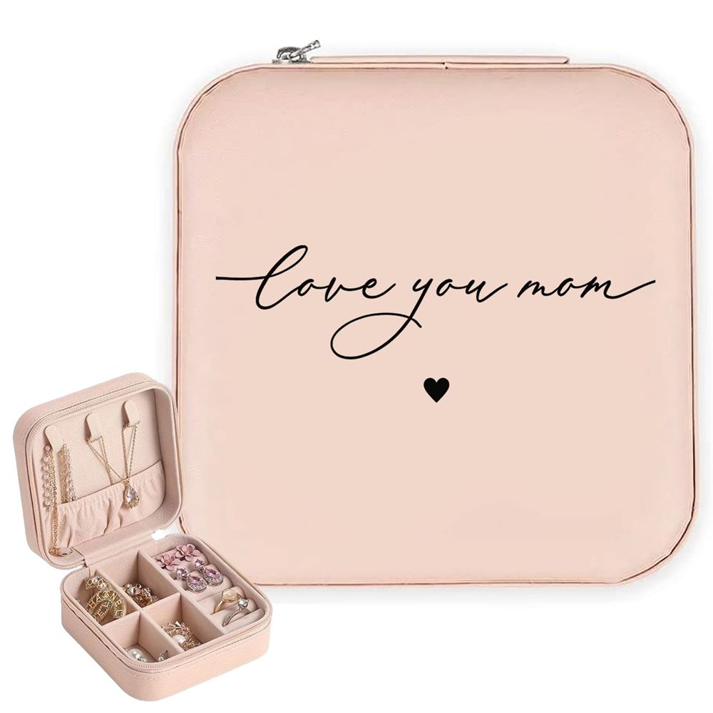 Love You Mom Jewelry Box, Mother's Day Gift For Mom, Mother's Day Jewelry Case, Gift For Her