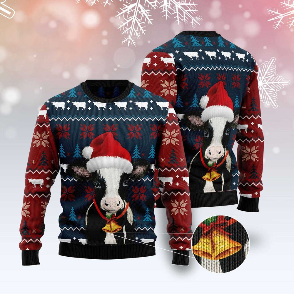 Lovely Cow Ugly Christmas Sweater, Funny Xmas Sweater, Sweater Xmas