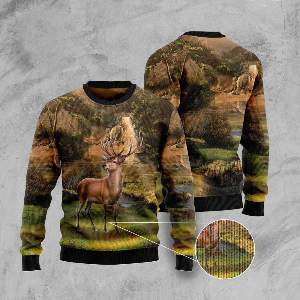 Lovely Deer Ugly Christmas Sweater, Funny Xmas Sweater, Sweater Xmas