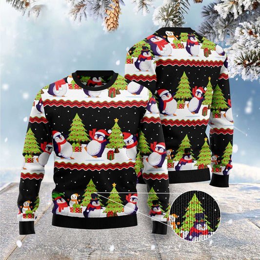 Lovely Penguin Ugly Christmas Sweater, Funny Xmas Sweater, Sweater Xmas