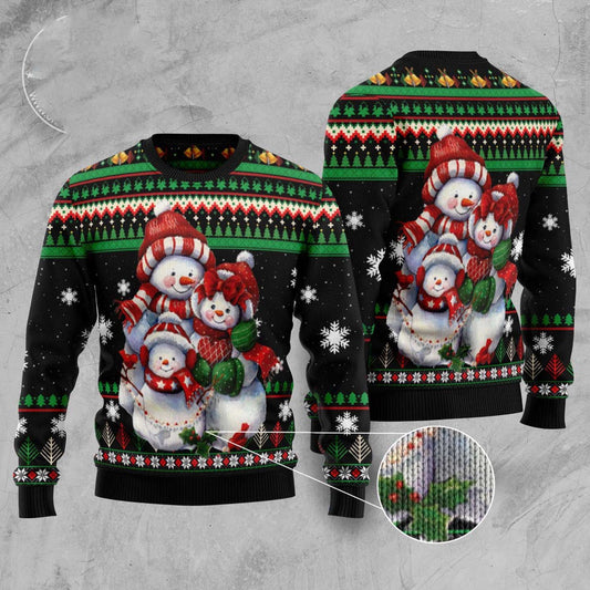 Lovely Snowman Ugly Christmas Sweater, Funny Xmas Sweater, Sweater Xmas