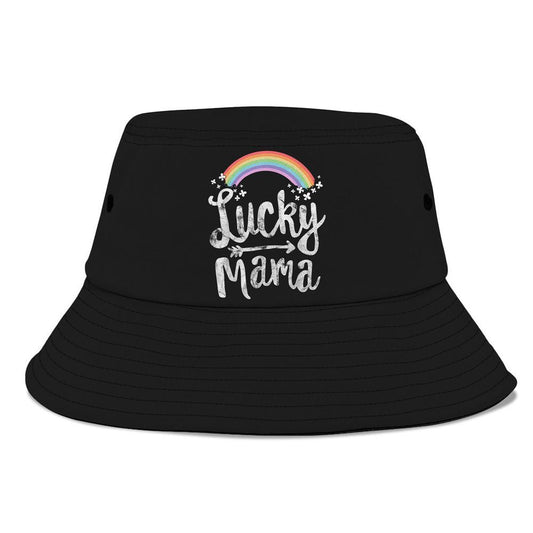 Lucky Mama Family St Patricks Day Mom Bucket Hat, Mother's Day Bucker Hat, Mother's Day Gift, Women's Sun Hats