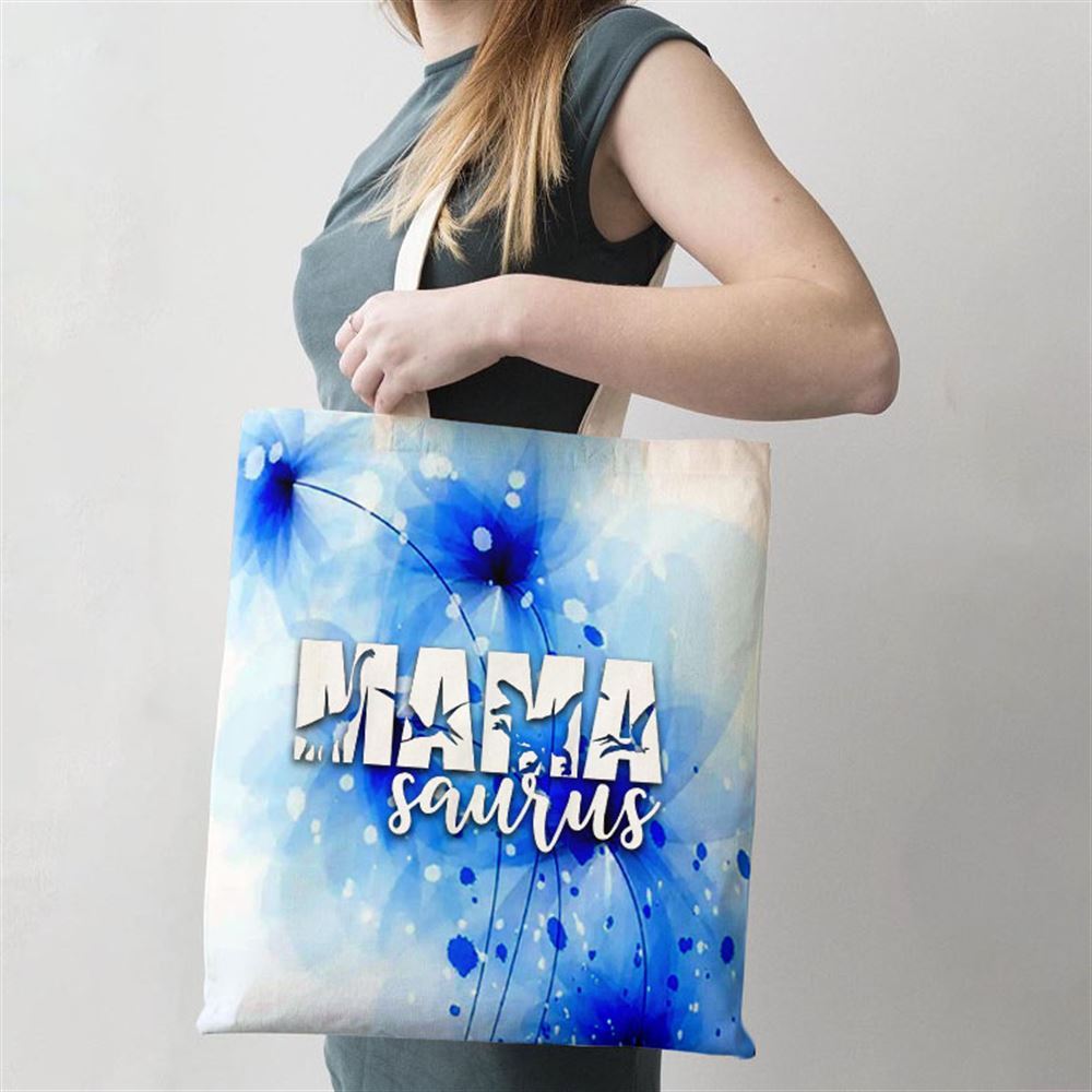 Mamasaurus T Rex Dinosaur Funny Mama Saurus Mothers Day Tote Bag, Women Tote Bag, Canvas Tote Bag, Printed Tote Bag